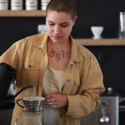 Cedar Coffee Supply - Slow pour, using an Ethiopian Coffee from Novel Coffee Roasters