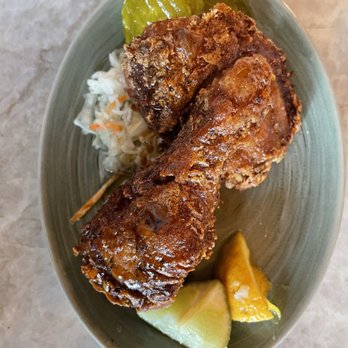 Red Rooster Overtown - Fried Yard Bird Piece (2 orders pictured; the Fried Yard Bird Piece only comes with one piece) - Cocktail Bars Near Me - Miami, Florida Red Rooster Overtown - Fried Yard Bird Piece (2 orders pictured; the Fried Yard Bird Piece only comes with one piece) - Cocktail Bars Near Me - Miami, Florida