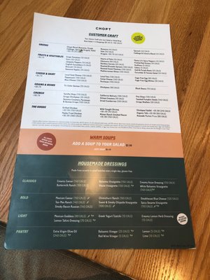 Menu photo 4 Chopt Creative Salad Co. Princeton, NJ