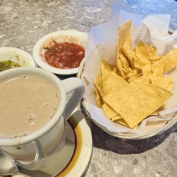 Chicho’s Mexican Restaurant - Champurrado chips and salsa