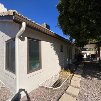 Flow-Rite Seamless - Downspout and left side of 30 foot gutter run. - Gutter Services Near Me - Phoenix, Arizona