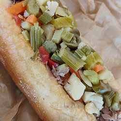 Jimmie The Beef Guy - Italian beef sandwich with hot peppers