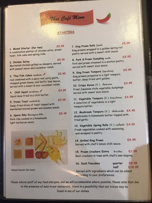 Menu photo 1 Thai Cafe Kirkintilloch, EDU
