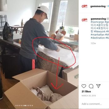 Gom Cargo - from their instagram page, using the exact paper material we found all our valuables wrapped in, NOT bubble wrap - Movers Near Me - Ridgefield, New Jersey