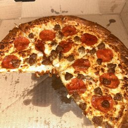 Pepperoni  sausage this crust pizza