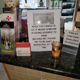 This candle was light for our dog. This candle was light for our dog.