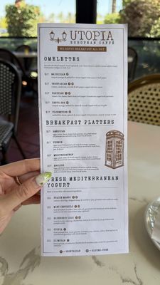 Menu photo 3 Utopia Caffe Tustin, CA