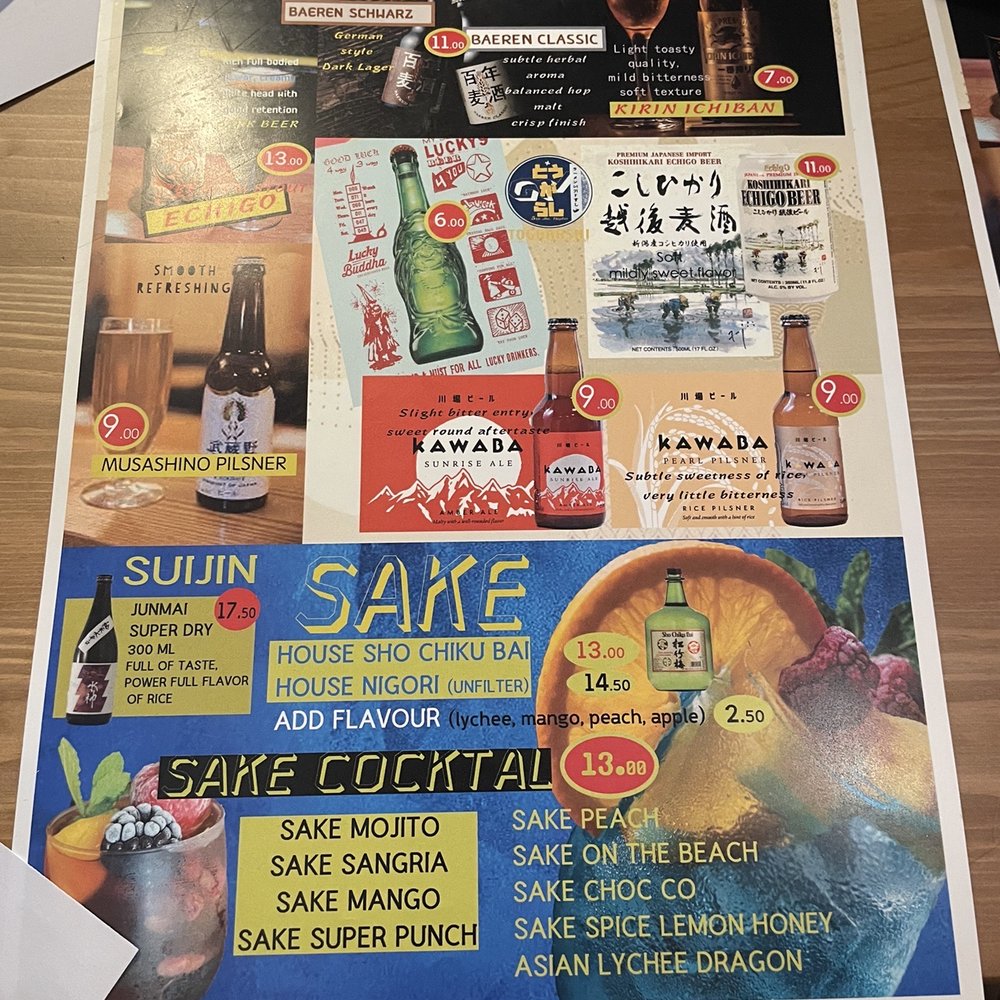 Ichi Togarashi - Drinks menu - Ramen Near Me - Naples, Florida