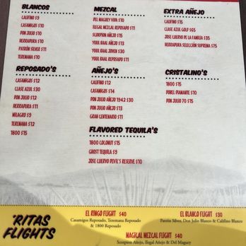 Ritas Cantina - Menu (March 2026) - Mexican Near Me - Funner, California