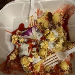 Tres Leches- or so they call it. There was no milk. So dry and just terrible.