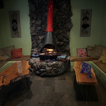 Tonga Hut - Another cute seating area - Hawaiian Near Me - Palm Springs, California