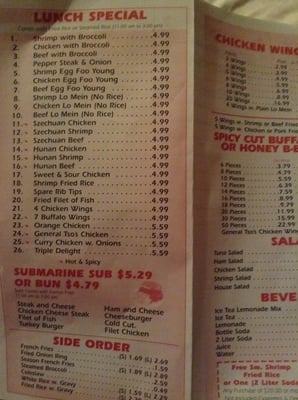 Menu photo 5 Oriental Express Washington, DC, DC