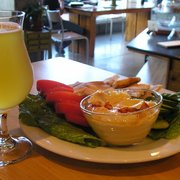 Photo of Epicenter Cafe - San Francisco, CA, United States. Hummus plate with Allagash White