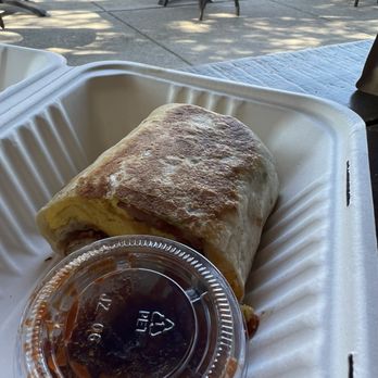 Amstrdm Coffee House - A half of the breakfast burrito. It's a pretty decent size. - Coffee & Tea Near Me - Paso Robles, California Amstrdm Coffee House - A half of the breakfast burrito. It's a pretty decent size. - Coffee & Tea Near Me - Paso Robles, California