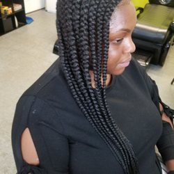 Beauty By Dezign - Cornrow with extensions style ling side view