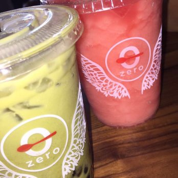 Zero Degrees - Matchata and watermelon slush - Bubble Tea Near Me - Arlington, Texas