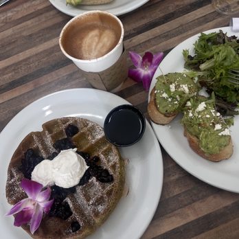 Victory Caffe - Waffle with coconut whip cream and mixed berries - Coffee & Tea Near Me - Van Nuys, California Victory Caffe - Waffle with coconut whip cream and mixed berries - Coffee & Tea Near Me - Van Nuys, California
