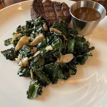 Six Hundredº - Filet and wilted kale - Steakhouses Near Me - Winston-Salem, North Carolina