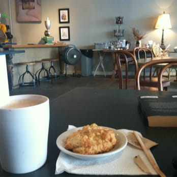 Cafe Stella - Chai latte and ginger lemon scone. - Coffee & Tea Near Me - Norfolk, Virginia