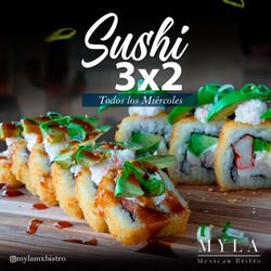 MYLA Mexican Bistro - Sushi Wednesday 3x2 sushi rolls