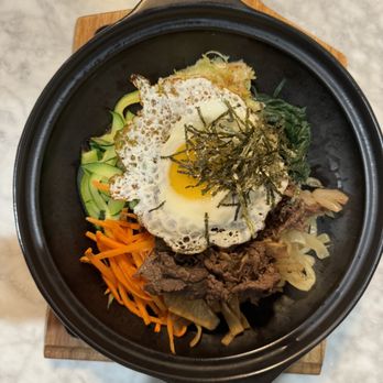 Kaffeine - Bibimbop beef stone bowl - Breakfast & Brunch Near Me - Grand Rapids, Michigan Kaffeine - Bibimbop beef stone bowl - Breakfast & Brunch Near Me - Grand Rapids, Michigan