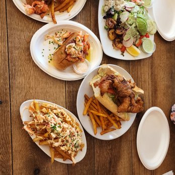 Hook & Anchor - Lobster rolls, lobster fries, soft shell crab po boy, salad - Seafood Near Me - Costa Mesa, California
