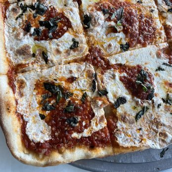 Pizza Garden - a square pizza on a pan - Pizza Near Me - Flushing, New York Pizza Garden - a square pizza on a pan - Pizza Near Me - Flushing, New York