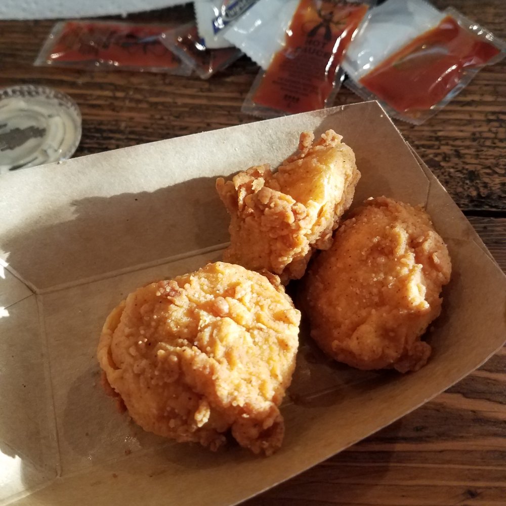 Lucy's Fried Chicken - Fried deviled eggs - New American Near Me - Austin, Texas Lucy's Fried Chicken - Fried deviled eggs - New American Near Me - Austin, Texas