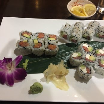Asian Cafe - Two Philly rolls and  1 Salmon roll. - Asian Fusion Near Me - Dunwoody, Georgia