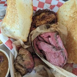 3 meat combo TRI tip brisket chicken Mac and cheese and chili for $30! 3 meat combo TRI tip brisket chicken Mac and cheese and chili for $30!