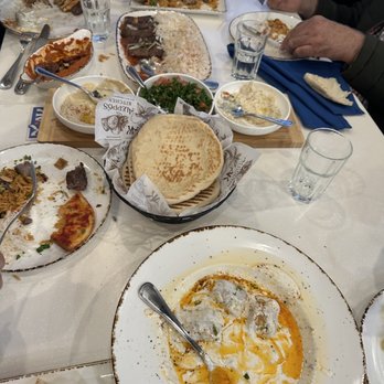 Aleppo's Kitchen - Falafel Sandwich Lunch Chicken Kabob Plate Lunch Chicken Shawarma Lunch Tabbouleh Salad Cheese Flatbread - Mediterranean Near Me - Anaheim, California
