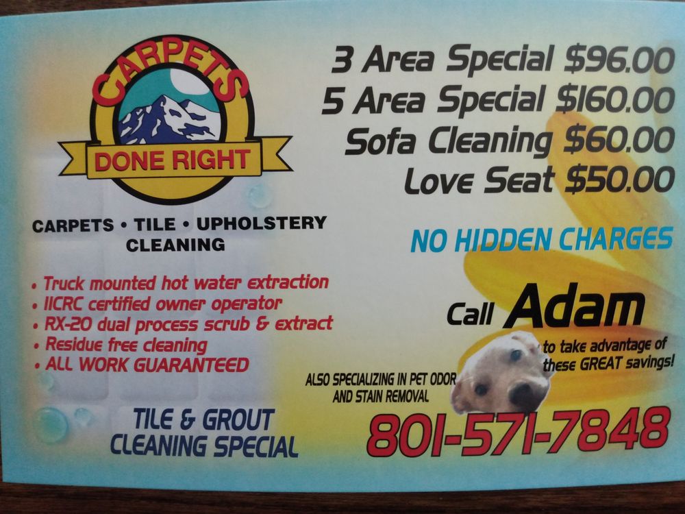 CARPETS DONE RIGHT Millcreek, Utah Carpet Cleaning Phone Number