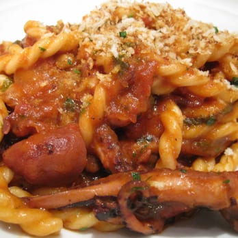 Marea - Fusilli - Durum Wheat Pasta, Red Wine-Braised Octopus, Bone Marrow - Italian Near Me - New York, New York Marea - Fusilli - Durum Wheat Pasta, Red Wine-Braised Octopus, Bone Marrow - Italian Near Me - New York, New York