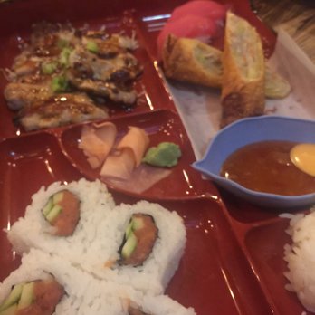 Zushi - Spicy tuna and egg roll in our bento box - Sushi Bars Near Me - Wasilla, Alaska