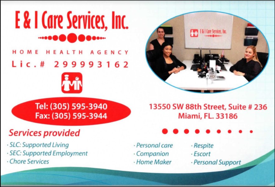 E & I Care Services - home care agency in Miami, FL