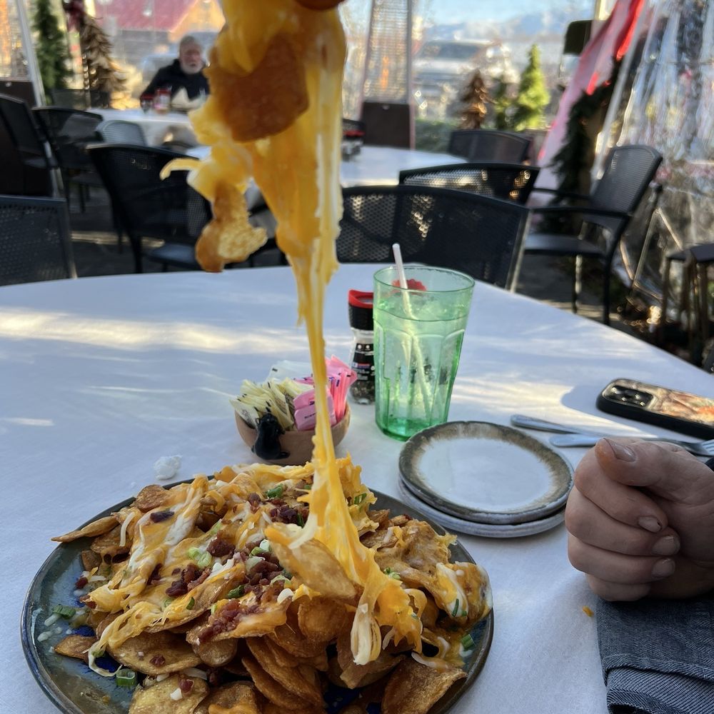 Old Mill Pottery House Cafe - Loaded Potato chip with avocado ranch dip - American Near Me - Pigeon Forge, Tennessee Old Mill Pottery House Cafe - Loaded Potato chip with avocado ranch dip - American Near Me - Pigeon Forge, Tennessee