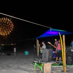 The Surftopia - Fireworks beach party with Hempwick