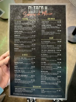Menu photo 8 El Taco H Denton, TX