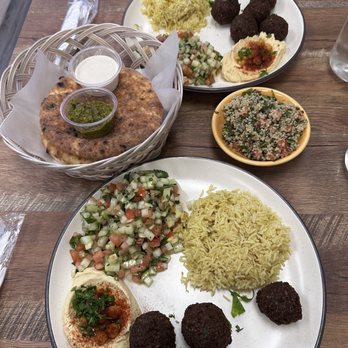 Pita House - Falafel Platter and Tabouli salad.  Comes with the pita on the side. - Middle Eastern Near Me - Tarrytown, New York