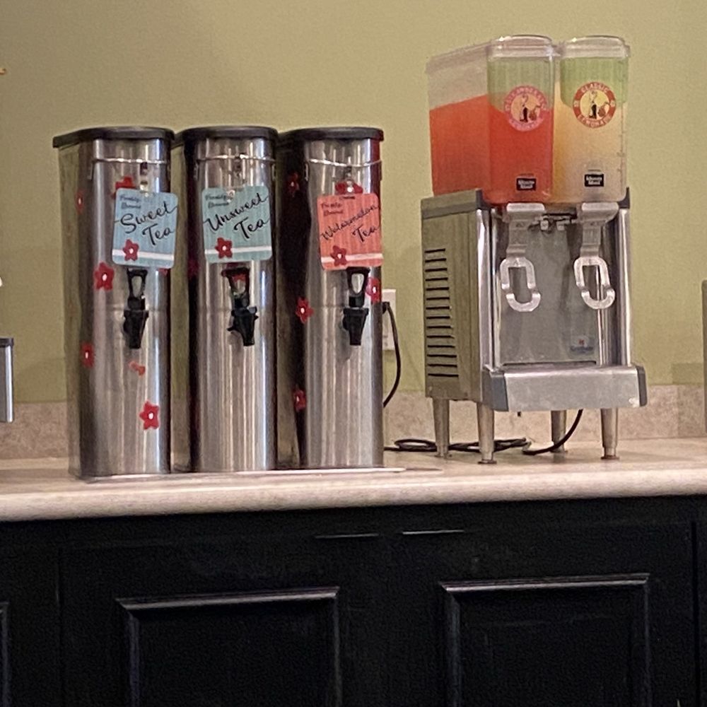 Chicken Salad Chick - Delicious drink options.. I mixed them all up for a fruity "tea" punch - Sandwiches Near Me - Atlanta, Georgia