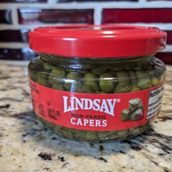 Bell-Carter Foods - Capers. I chop them up fine and mix into the beef for hamburger patties.