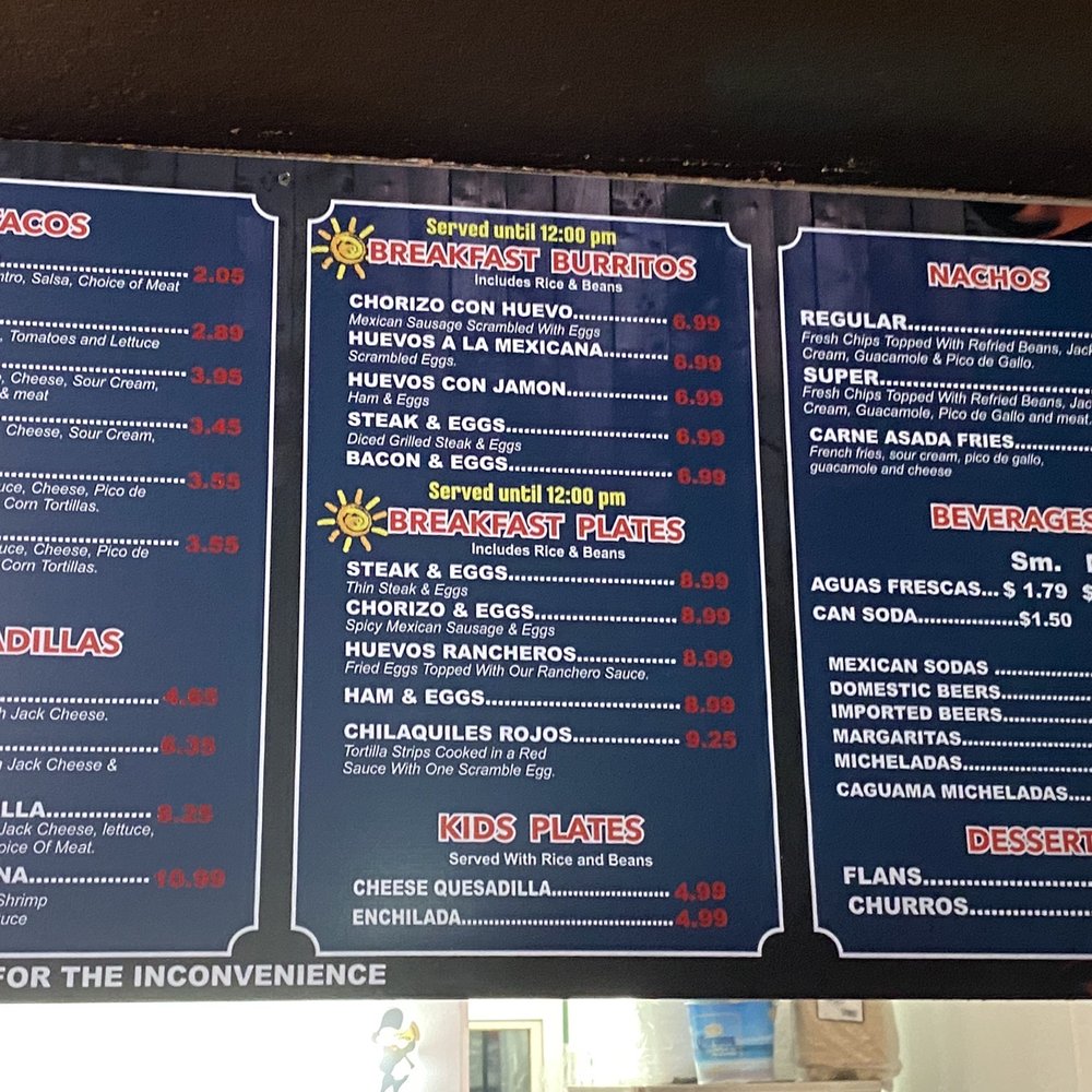 Los Gordos - the menu of the restaurant - Mexican Near Me - Fair Oaks, California Los Gordos - the menu of the restaurant - Mexican Near Me - Fair Oaks, California