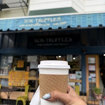 XOX Truffles - Milk Hot Chocolate topped with whipped cream, one of the best I've ever had - Chocolatiers & Shops Near Me - San Francisco, California XOX Truffles - Milk Hot Chocolate topped with whipped cream, one of the best I've ever had - Chocolatiers & Shops Near Me - San Francisco, California