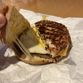 The Kidd Coffee Company - Turkey sausage, egg, cheese breakfast sandwich on an asiago bagel - Coffee & Tea Near Me - Cincinnati, Ohio The Kidd Coffee Company - Turkey sausage, egg, cheese breakfast sandwich on an asiago bagel - Coffee & Tea Near Me - Cincinnati, Ohio