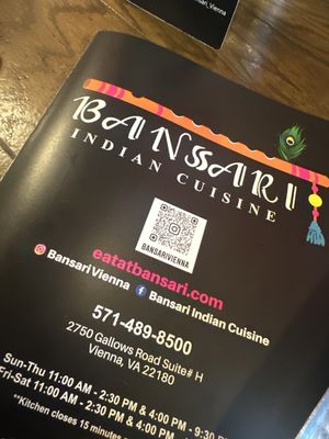 Menu photo 4 Bansari Indian Cuisine Vienna, VA