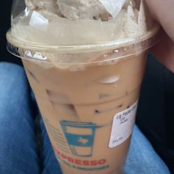 Texpresso - Large, iced pumpkin spice latte, available only on the autumn seasonal menu.
