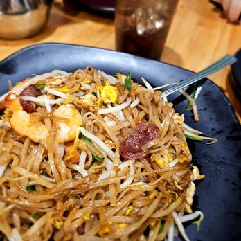 Curry House - Penang Kueh Teow, i.e. Char Kuey Teow.  Excellent version here - Malaysian Near Me - New York, New York