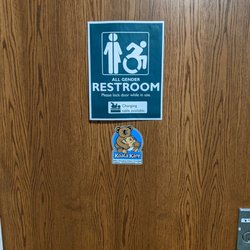 Thomas Crane Public Library - Adams Shore Branch - Woo-hoo! New bathrooms have a changing table