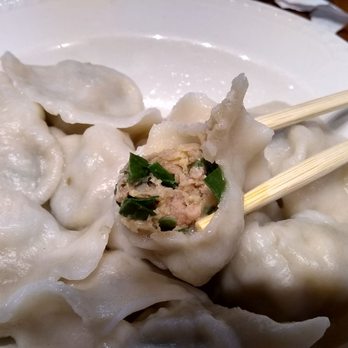 Chinese Dragon BBQ - Inside the pork, egg, and chives dumplings. - Chinese Near Me - Ottawa, Ontario