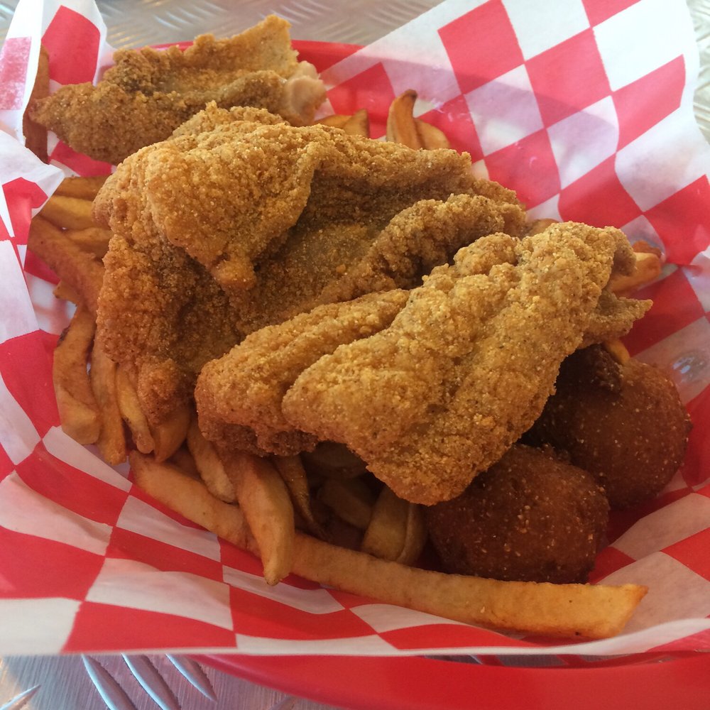 Flying Burger - 4 catfish pieces - Burgers Near Me - El Dorado, Arkansas